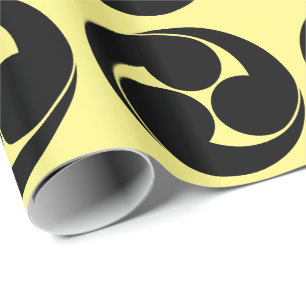Left Three-Tomoe (without the ground) Wrapping Paper