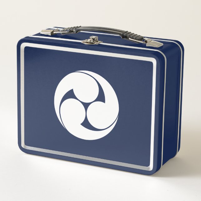 Left Tomoe (cut-out) Metal Lunch Box (Front)