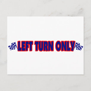 Left Turn Only Postcard