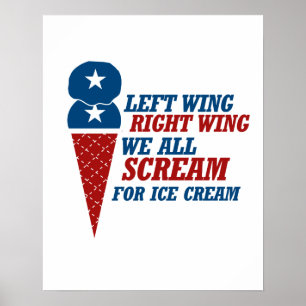 Left Wing Right Wing Ice Cream - - Poster