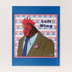 Left Wing Rooster Jigsaw Puzzle