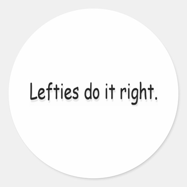 Lefties Classic Round Sticker (Front)