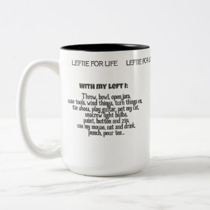 Lefties for Life Typography  Mug