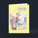 Leftover wine? holiday card<br><div class="desc">A great funny retro look female humour design.</div>