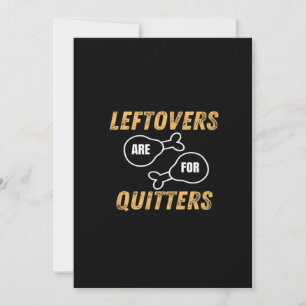 Leftovers Are For Quitters Retro Graphic Holiday Card