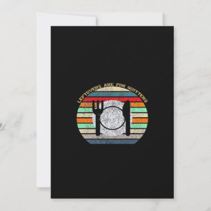 Leftovers Are For Quitters Retro Vintage Funny Tha Holiday Card