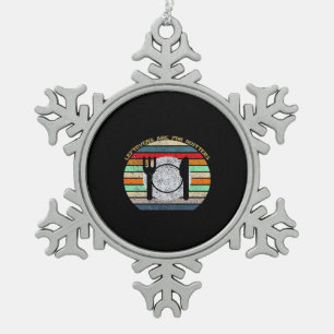 Leftovers Are For Quitters Retro Vintage Funny Tha Snowflake Pewter Christmas Ornament