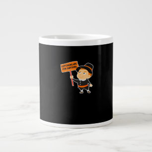 Leftovers Are For Quitters Thanksgiving Classic Fu Large Coffee Mug