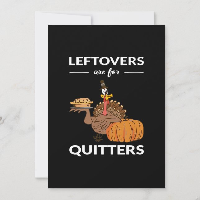 Leftovers Are For Quitters V Holiday Card (Front)