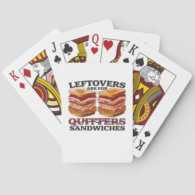 Leftovers Are For Sandwiches Essential Playing Cards (Back)