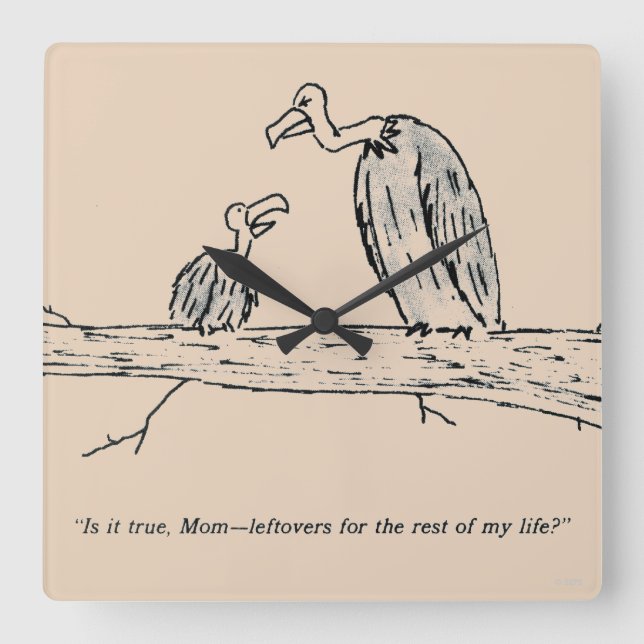 Leftovers Square Wall Clock (Front)