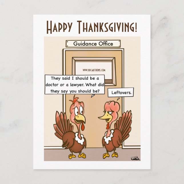Leftovers Thanksgiving  Holiday Postcard (Front)