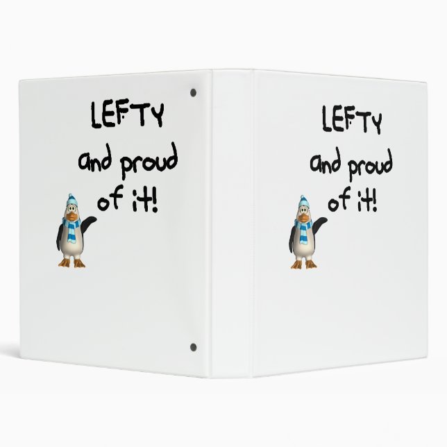 Lefty and Proud of it! Left handed funny sayings Binder (Background)