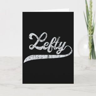 Lefty Left Handed Pride Southpaw Softll Script Card
