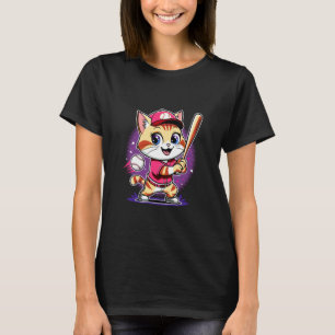Lefty Slugger Cat Tees Cute Softball Baseball Left