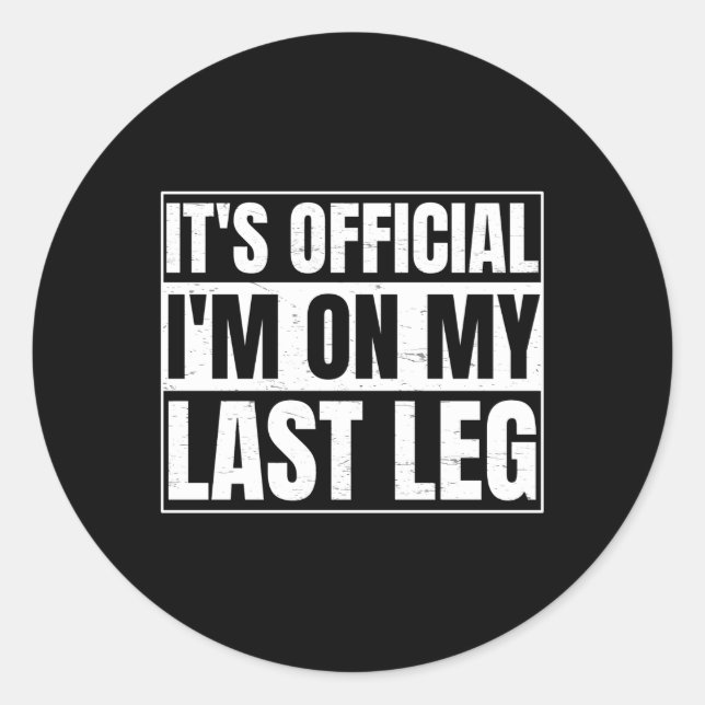 Leg Ampu For A Wheelchair Leg Ampu Classic Round Sticker (Front)