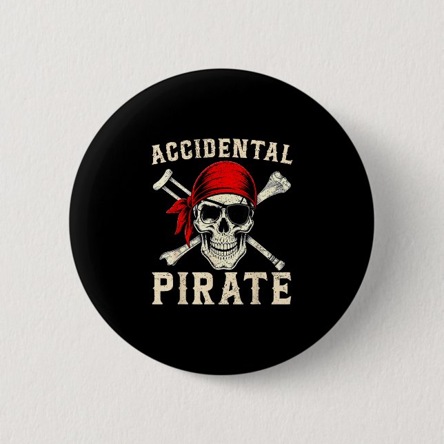 Leg amputee disabled amputation funny accidental 2 inch round button (Front)