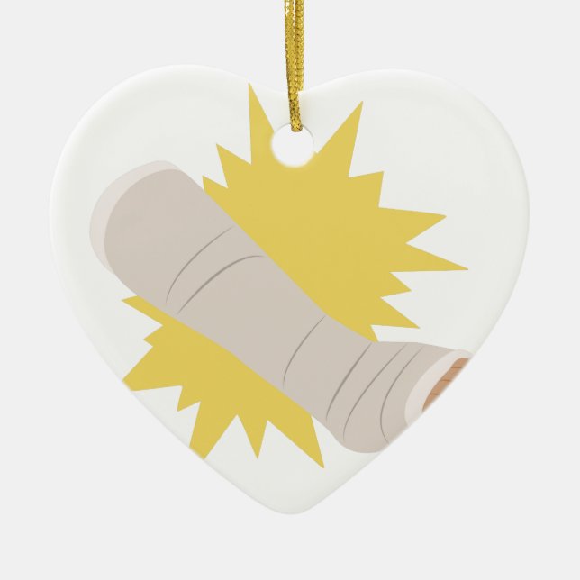 Leg Cast Ceramic Ornament (Front)