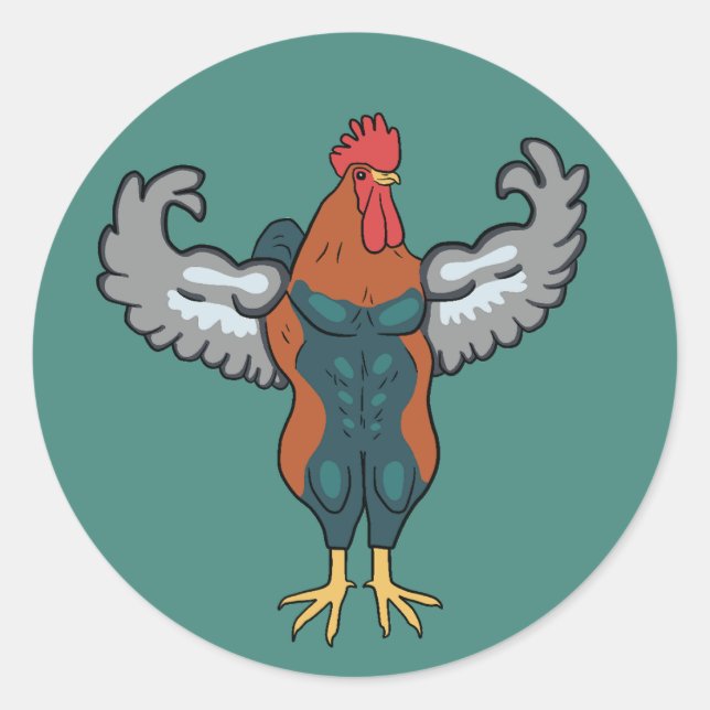 Leg Day are for Chickens Classic Round Sticker (Front)
