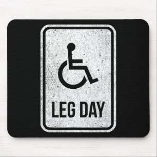 Leg Day Funny Handicap Workout Outfit Distressed G Mouse Pad