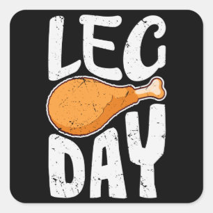 Leg Day Funny Thanksgiving Turkey Drumstick Gym Square Sticker