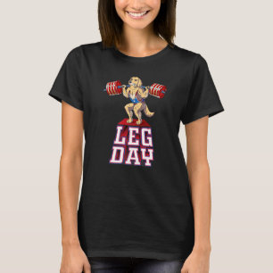 Leg Day Golden Weight Lifting Squat Gym T-Shirt
