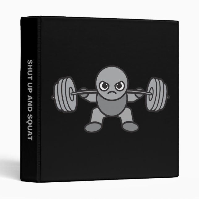 Leg Day - Squat - Kawaii Weightlifter Binder (Front/Spine)