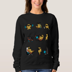Leg Day with The Pug Classic T-Shirt 206 Sweatshirt