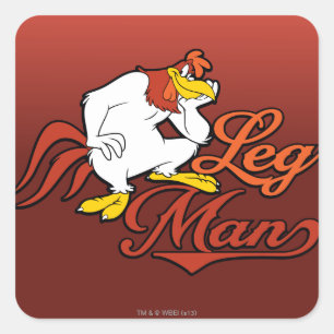 Leg Man Square Sticker