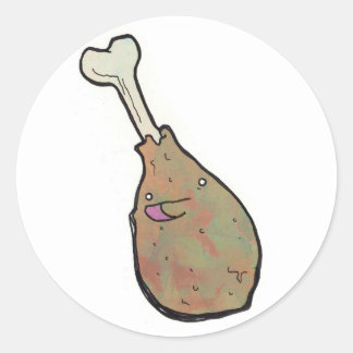 leg meat classic round sticker