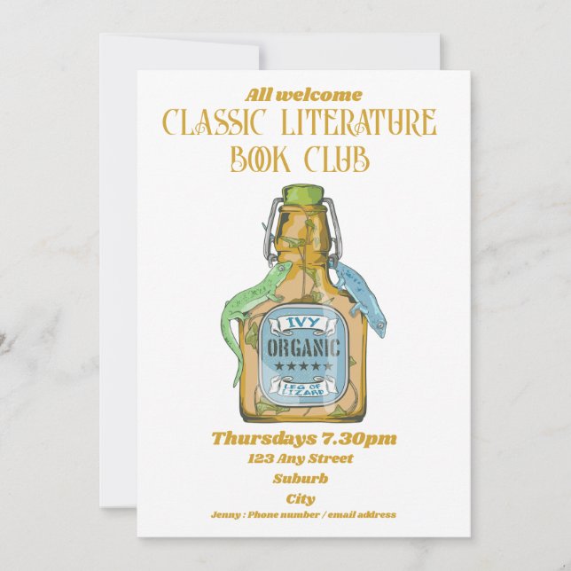 Leg of lizard Shakespeare Macbeth Announcement (Front)