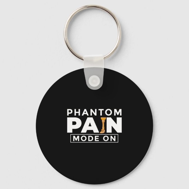 Leg prosthetic device pegleg - take kneesy amputee keychain (Front)