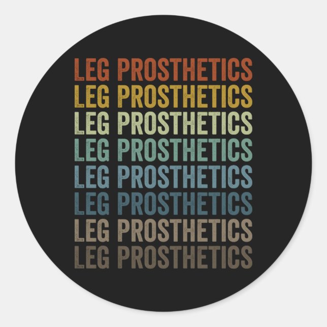 Leg Prosthetics Ampu Amputation Classic Round Sticker (Front)