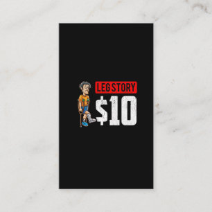 Leg Story Broken Bone Get Well Recovery Surgery Business Card