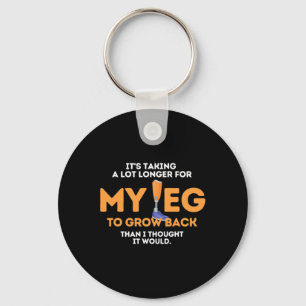 Leg To Grow Back Amputee Disabilities Awareness Keychain