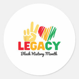 Legacy Black History Month African American Black Classic Round Sticker