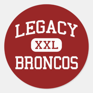 Legacy - Broncos - High School - Mansfield Texas Classic Round Sticker