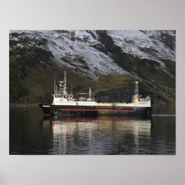 Legacy, Fishing Trawler in Dutch Harbour, Alaska Poster (Front)