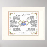 Legacy of an Adopted Child Hand Calligraphy Pink