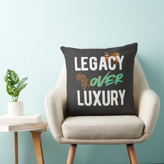 Legacy Over Luxury | Throw Pillow (Chair)