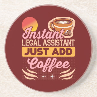 Legal Assistant Coffee Coaster Desk Gift