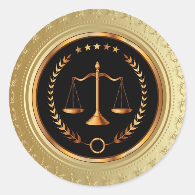 Legal / Attorney / Scales of Justice Sticker - SRF (Front)