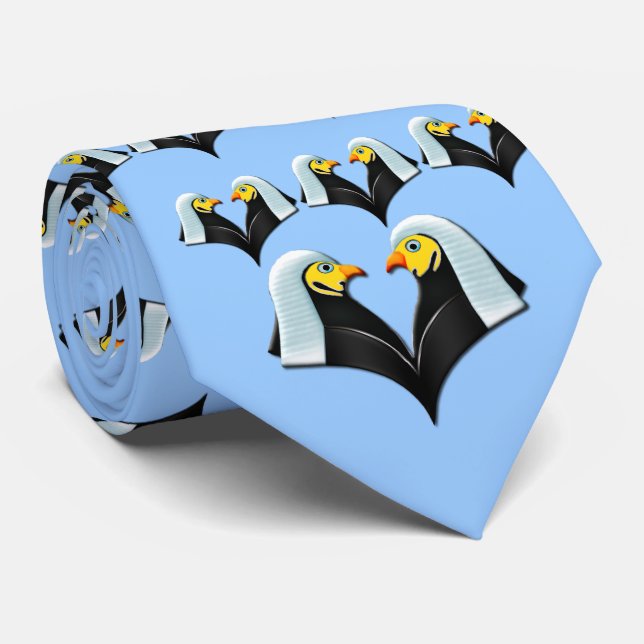 Legal Eagles on Sky Blue Tie (Rolled)
