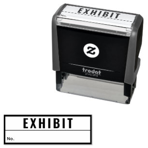 Legal Exhibit Blank Number Identification Elegant Self-inking Stamp