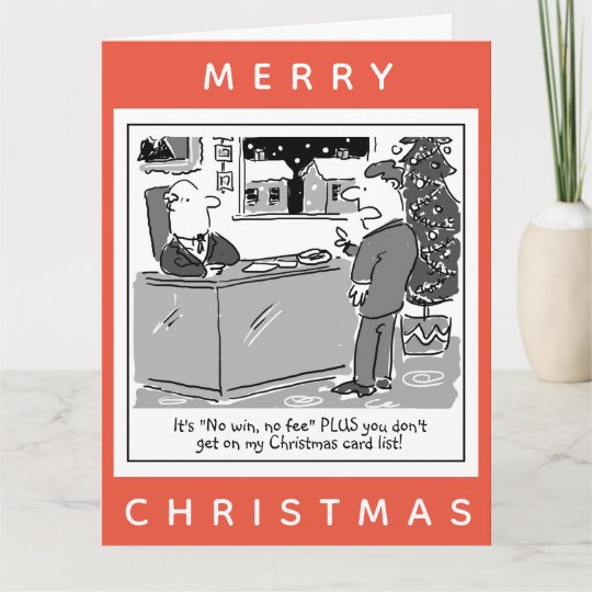 Legal Lawyer and Client Cartoon Christmas Card Zazzle.ca