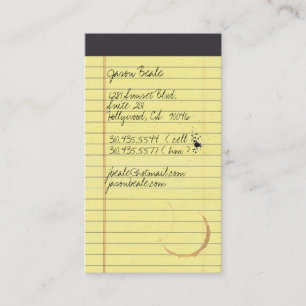 Legal Notepad Business Card