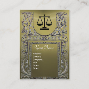 LEGAL OFFICE, ATTORNEY Monogram grey Business Card