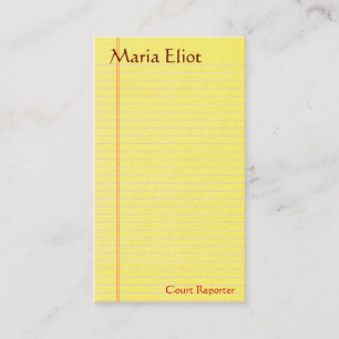 Legal Pad Business Card