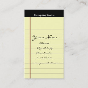Legal Pad Business Cards