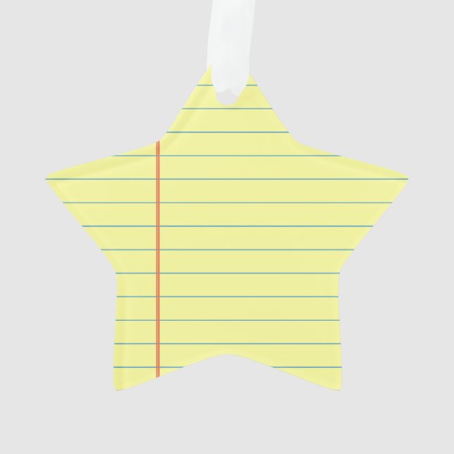 Legal Pad Pattern Ornament (Back)